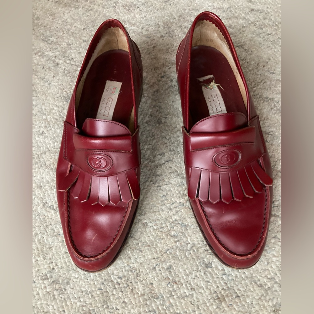 vintage leather Gucci loafers
